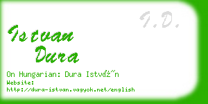 istvan dura business card